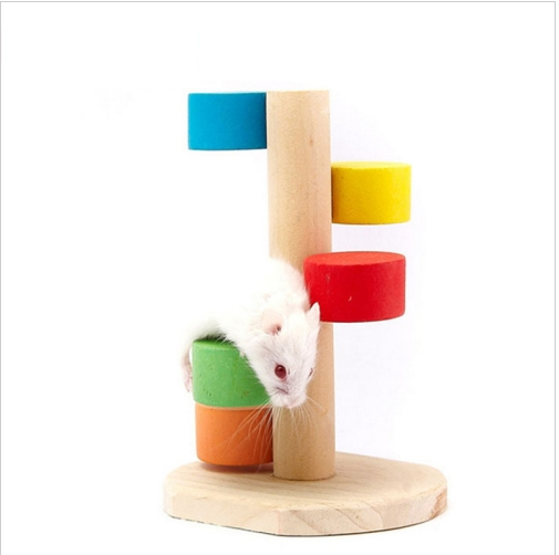 Pet Wooden hamster colored ladder suitable for small pets