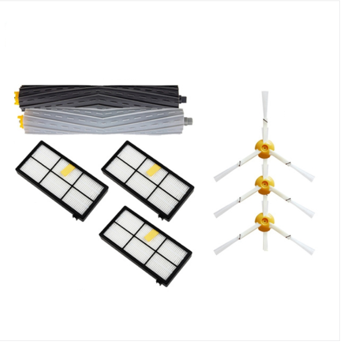 Vacuum robot Accessories Debris Extractor &amp; Hepa Filter &amp; iRobot Roomba 800 900 Series 870 880 980 Side brush