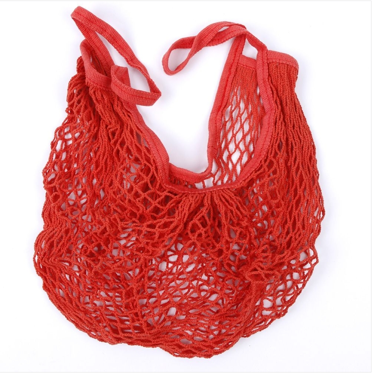 Mesh shopping bag Reusable fruit storage Tote Handbag Ladies Shopping Mesh woven bag Store grocery tote bag