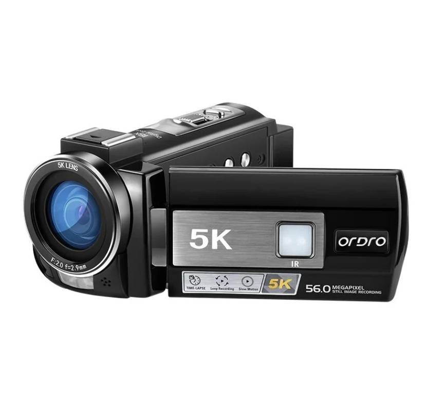 Ordro AE20 5K 56MP 18X Digital Zoom Video Camcorder Wireless WiFi Camera Infrared Night Vision Anti-shake Camaras for Recording Vlog Youtube
