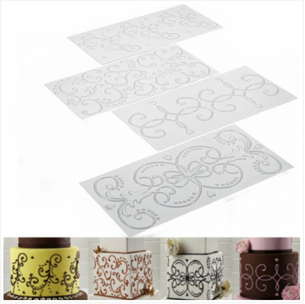 2 sets of 1 sell DIY cake mold texture fondant printing mold (Roll rattan 56030)