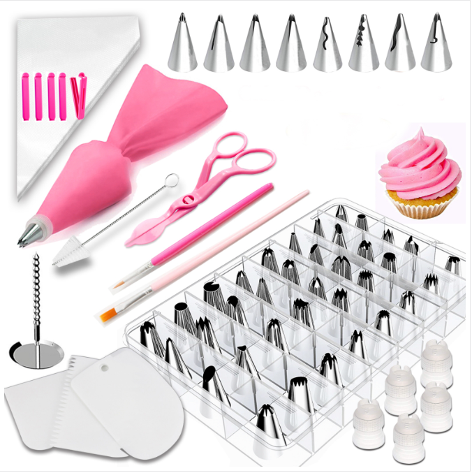 83-in-1 Cake decorating tip Baking kit Frosting pastry coloring kit