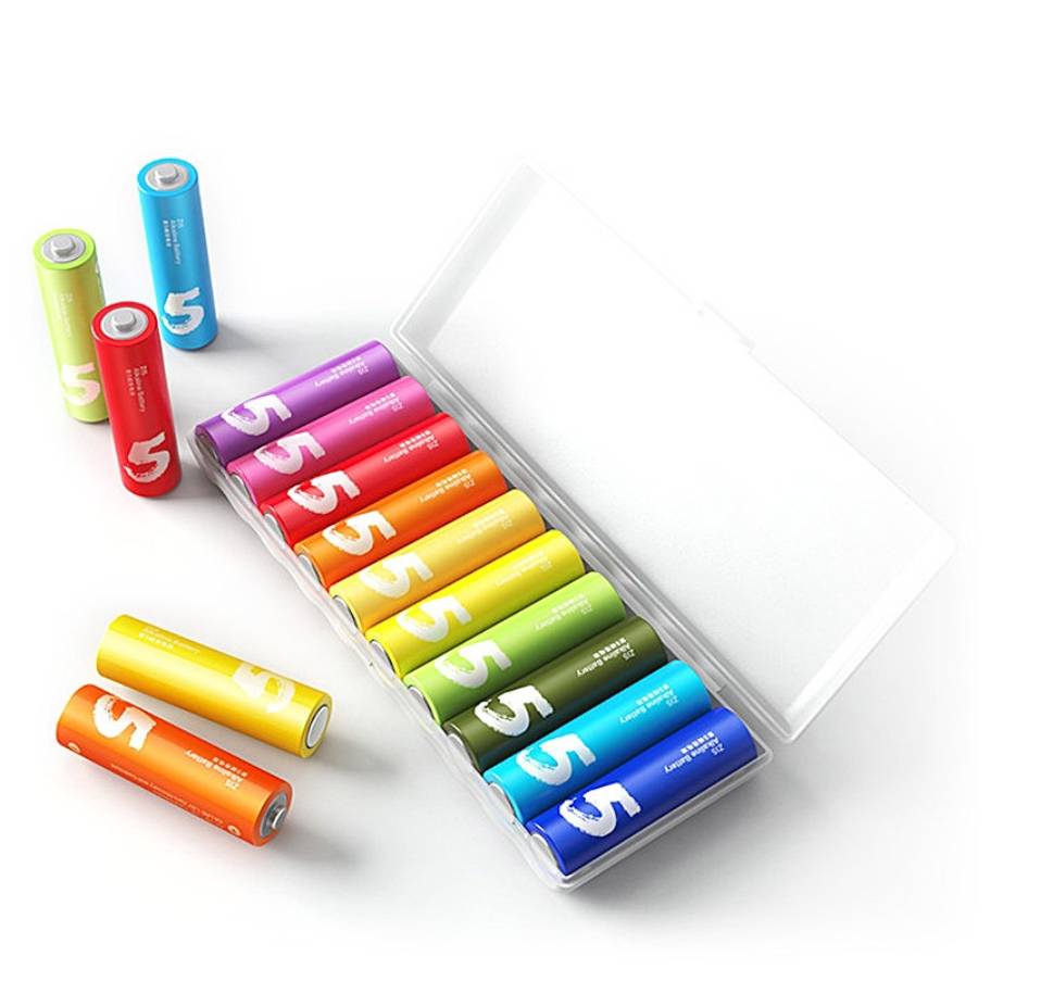 Xiaomi Rainbow No. 5 No. 7 battery 10-pack alkaline dry battery home remote control toy battery original and authentic