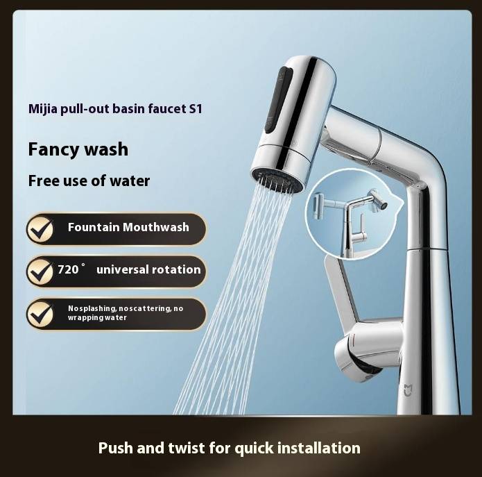 Xiaomi Youpin Mijia pull-out basin faucet S1