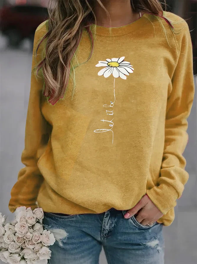 Patchwork Long Sleeve Sweatshirts with Stylish Print Designs