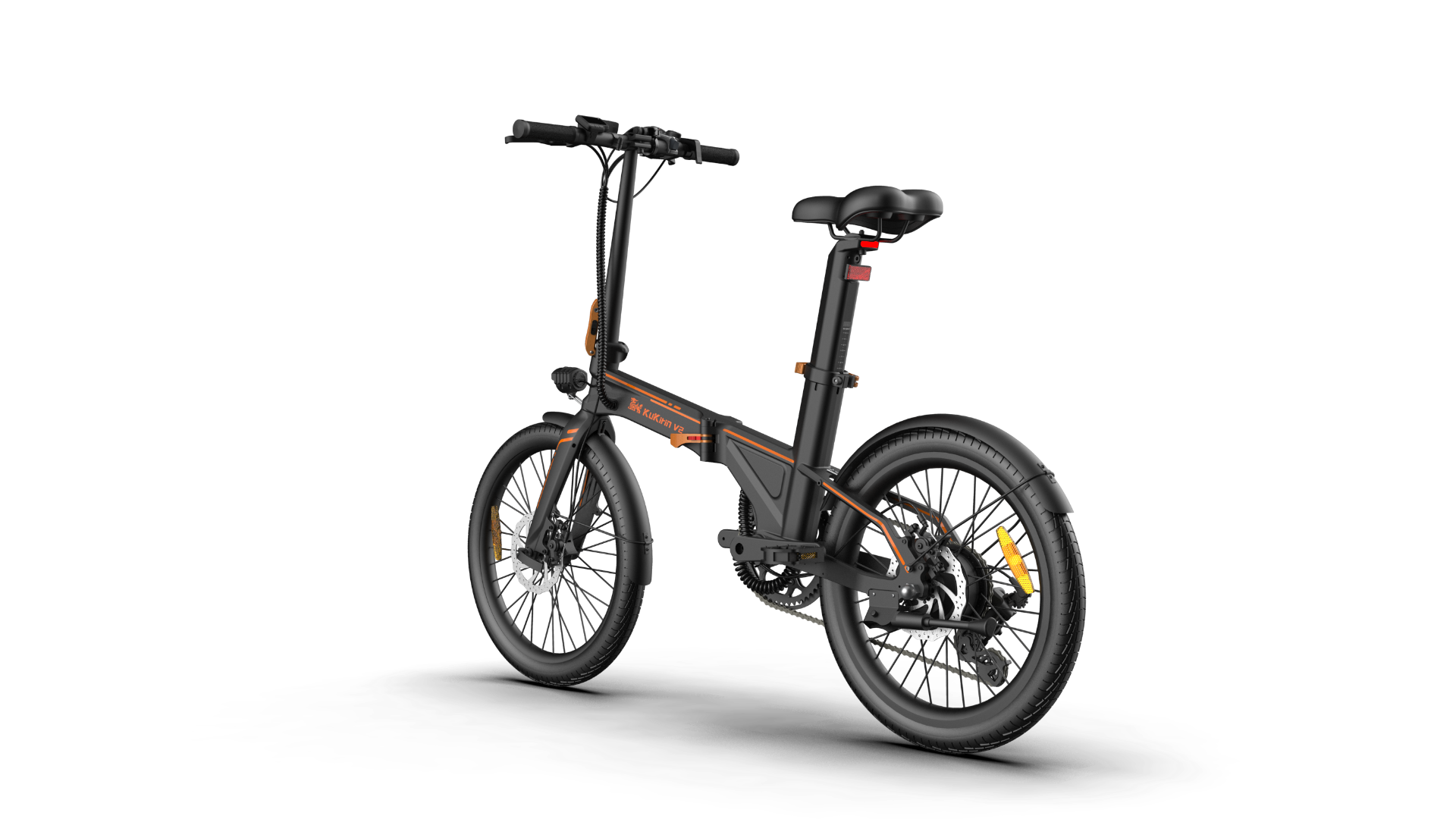 KuKirin V2 City E-bike Foldable 20 inch Pneumatic Tires 36V 7.5Ah Removable Battery 250W Motor 25km/h Max Speed 120kg Load Dual Disc Brake Shimano 7 G