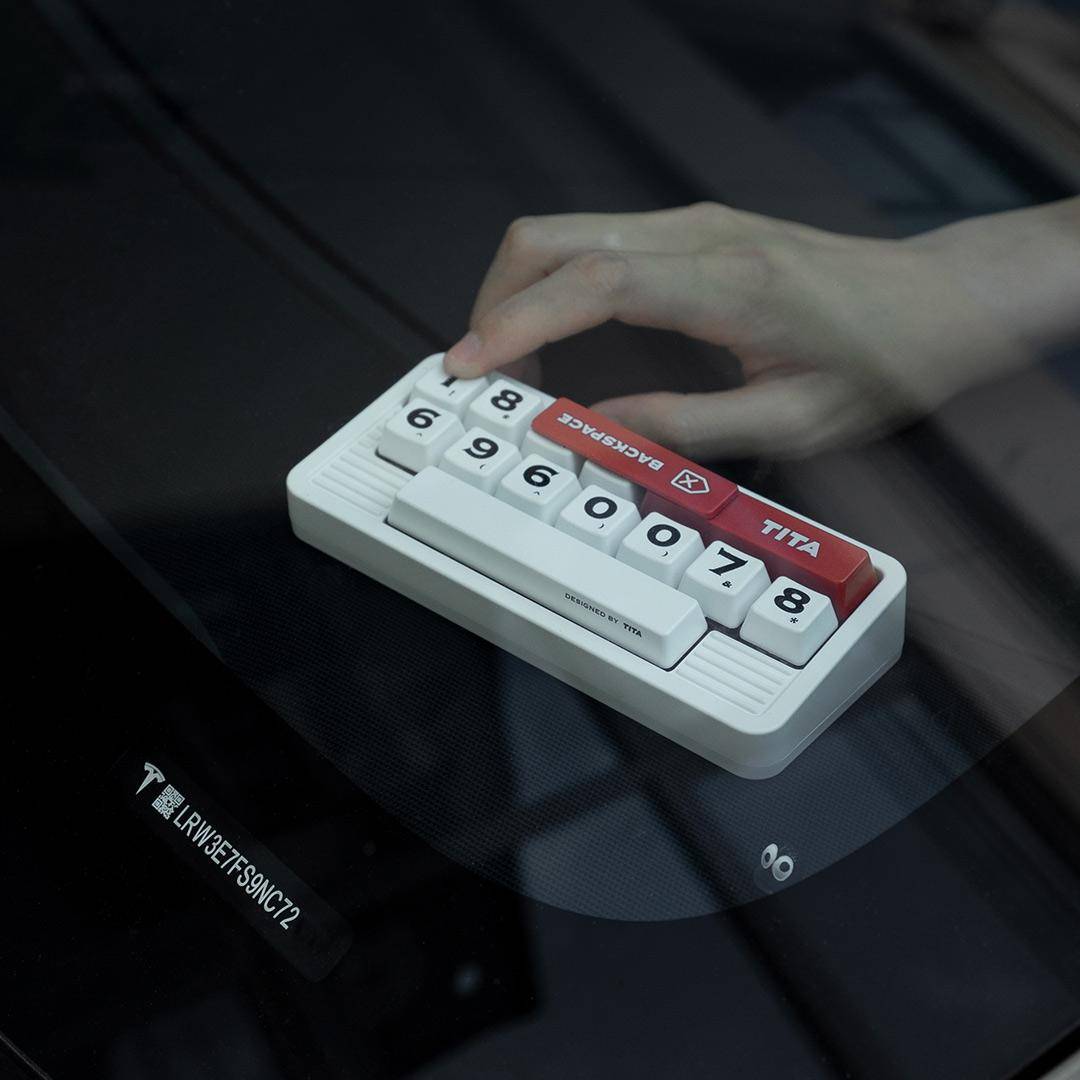 xiaomi youpin TITA Retro Keyboard Temporary Parking Number Plate