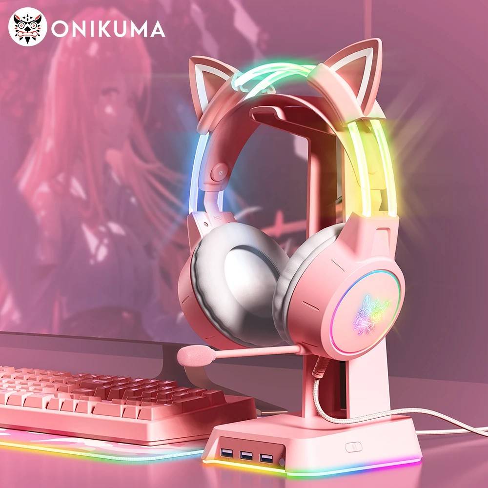 [EU Direct] ONIKUMA X15 Pro Wired Headphones with RGB Head Beam Flexible Mic Button Control Gaming Headset Gamer for Compute PC