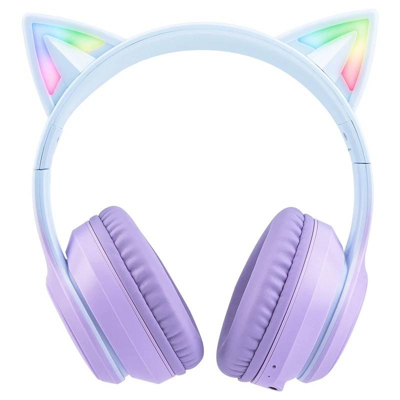 [EU Direct] ONIKUMA B90 Cat Ear Wireless Bluetooth Headphones, RGB Lights, HD Microphone