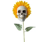 Halloween Skull Sunflower Decoration