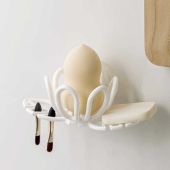 Cute White Beauty Egg Makeup Sponge Blender Holder Hanging Sponge Drying Rack Stand