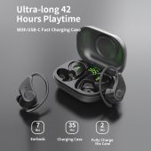 Bluedio S6 Bluetooth-Kopfhörer V5.1 TWS-Kopfhörer, kabelloser Ohrbügel, Sport-Ohrhörer, 13-mm-Treiber, HIFI-Headset für Telefon mit Mikrofon