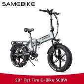 Samebike XWLX09 Opvouwbare Elektrische Fiets 500W 48V 10Ah SHIMANO7Speed Verstelbare 20 "Aluminium Full Suspension Mtb Ebike
