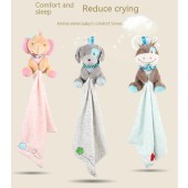 Mother and baby supplies toys bibs do not lose hair can chew baby drool towel baby sleep with soothing towel toys