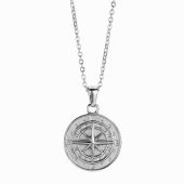Compass necklace with titanium steel pendant