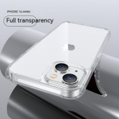 Suitable for Apple 14pro mobile phone case 13 transparent anti-fall hard shell iphone15 acrylic 12 protective cover wholesale