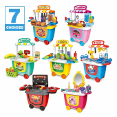 3-in-1 Toy Set: Simulated Supermarket, Ice Cream, and Makeup Car