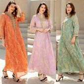AB191 Muslim 2022 new spring and summer foreign trade women's Arab long-sleeved abaya Middle East hem dress