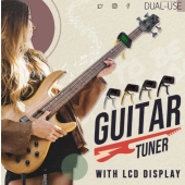 USE GUITAR CAPO TUNER WITH LCD DISPLAY