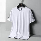 Ice short-sleeved t-shirt men loose quick-drying clothes summer youth thin section sports body shirts fattened large yards men's half-sleeve