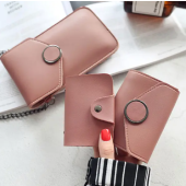 3 PCS Women Touch-screen Phone Bag 30 Card Slot Card Holder Short Wallet
