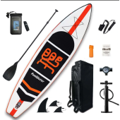 [EU Direct] FunWater Inflatable Stand Up Surfboard Paddle Board 132*33*6Inch With Air Pump Paddle Bag Waterproof Bag Safety Rope SUPFW03A