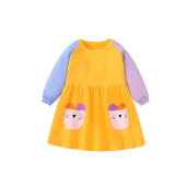 Little maven children's skirts cotton mesh princess dress fall new Europe and the United States girls long-sleeved dresses