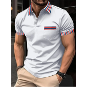 Men'S Casual Color Contrast Polo