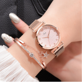 Luxury Quartz Watch & Bracelet