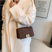 Women Rhombic Chain Shoulder Small Square Bag Handbag