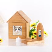 Drawer wooden urn for cats and dogs