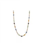 Colorful crystal beaded choker necklace