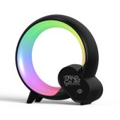 The new size Q dazzle colour ambient light simulation sunrise digital alarm clock bluetooth audio creative intelligent wake-up light