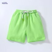 Little maven children's pants 2023 summer new children's clothing knitted cotton tie rope boys' pants