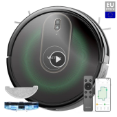 actidy T8 Robot Vacuum Cleaner, 2 in 1 Mopping Vacuum, 3000Pa Suction, 250ml Dust Bin, Carpet Detection, App/Voice Control, Up to 100 Mins Runtime