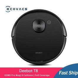 ECOVACS DEEBOT T8 AIVI Robot Vacuum Cleaner For Home APP Smart Control  Automatic Dust Collection【Two Year Warranty】