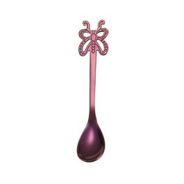 Multicolor Stainless Steel Butterfly Coffee Spoon Fruit Cold Drink Ice ...