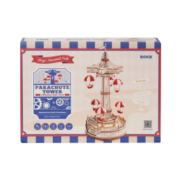 Robotime ROKR Parachute Tower DIY Music Box Moveable Magic Amusement