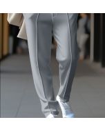 Men's Daily Pleated Sweatpants with Elastic Waist