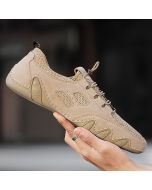 New autumn men's shoes pigskin mesh shoes breathable sports men's casual shoes leather shoes leather all-match trend shoes men