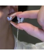 Shiny Diamond Butterfly Earrings