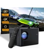 Projector, 5G WiFi Bluetooth Smart Projector, Android TV9.0 Projector, Full HD 1080P 10000 Lumens Projector Support 4K Video & Car Keystone & 250 Inch Display Video Projector for Home Cinema and Outdoor outdoor films