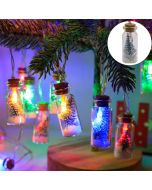 Christmas Tree String Lights LED Glass Wishing Bottle Drift Bottle Light Decorations for Home Battery Case Xmas.