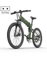 BEZIOR X500 PRO 10.4AH 500W foldable electric mountain bike with 26-inch tires, European regulations (military green)
