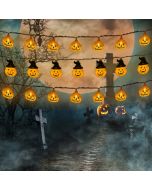 Halloween pumpkin skull light string led ghost festival decorative lights spooky atmosphere festive lights string