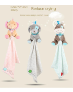 Mother and baby supplies toys bibs do not lose hair can chew baby drool towel baby sleep with soothing towel toys