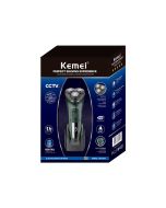 KM-2805 Three-blade head, no sticking, long battery life, USB full body washable electric shaver