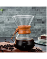 Hand brewed coffee pot, high temperature resistant 400ml glass coffee pot, style: pot without filter