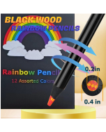 8 Colors Rainbow Pencil Set Blackwood Colored Pencils Painting Doodle Colored Pencils