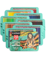 Kalour 240 Color Pencils Set Hand Drawing Graffiti Colored Pencils Art Paint Brushes Drawing Pencils (Tin Box Set)